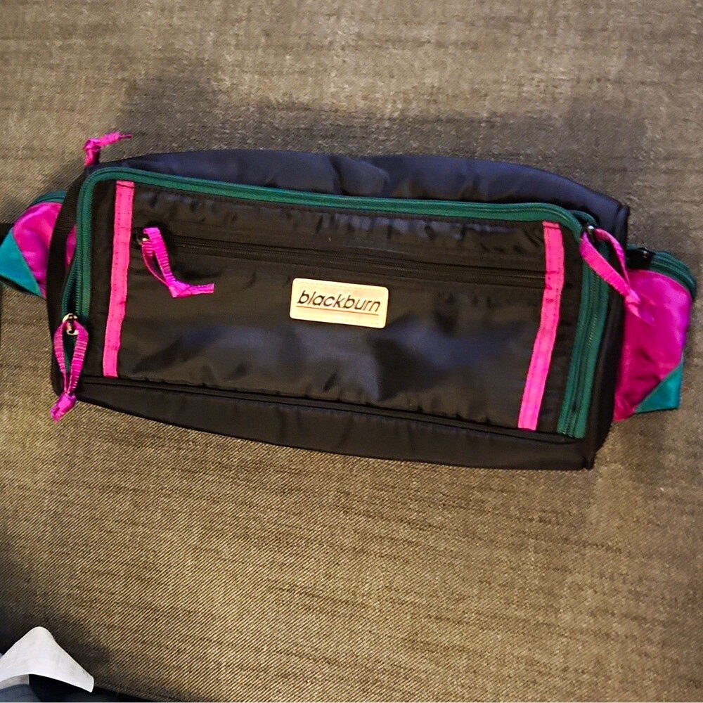 Vtg Blackburn Padded Cycling / Hiking Waist Pack Nylon Zipper